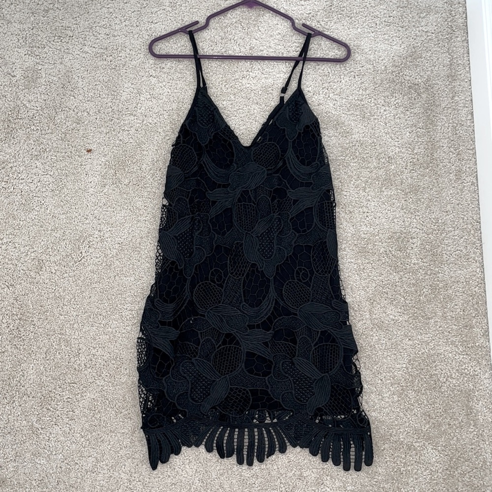 Black lace dress